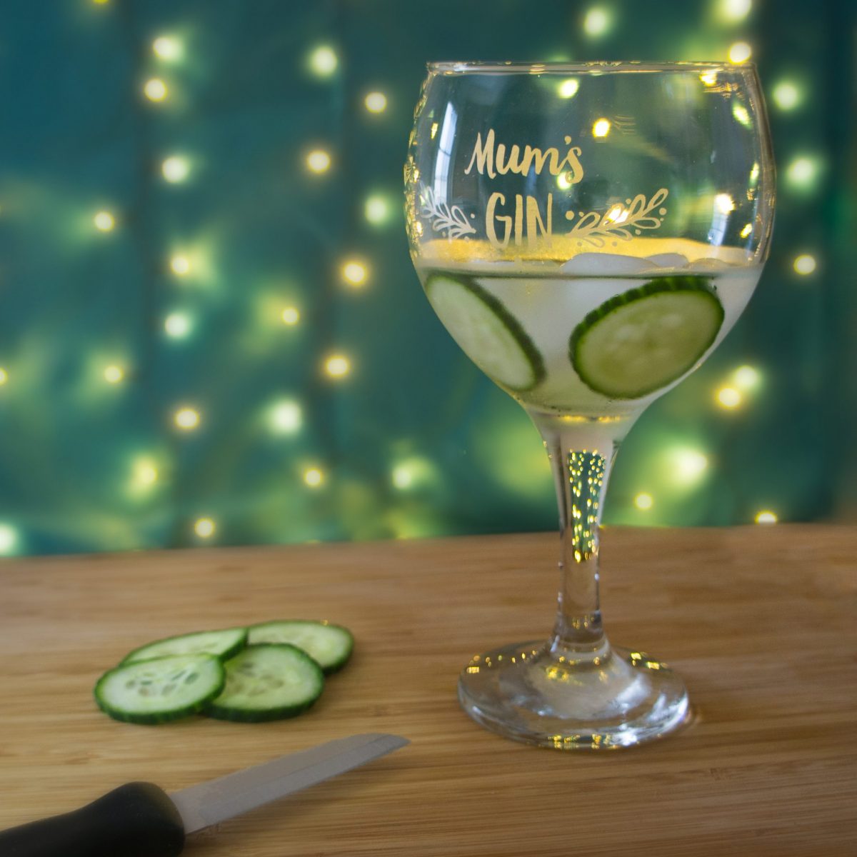 Personalised Floral Gin Copa Balloon Glass