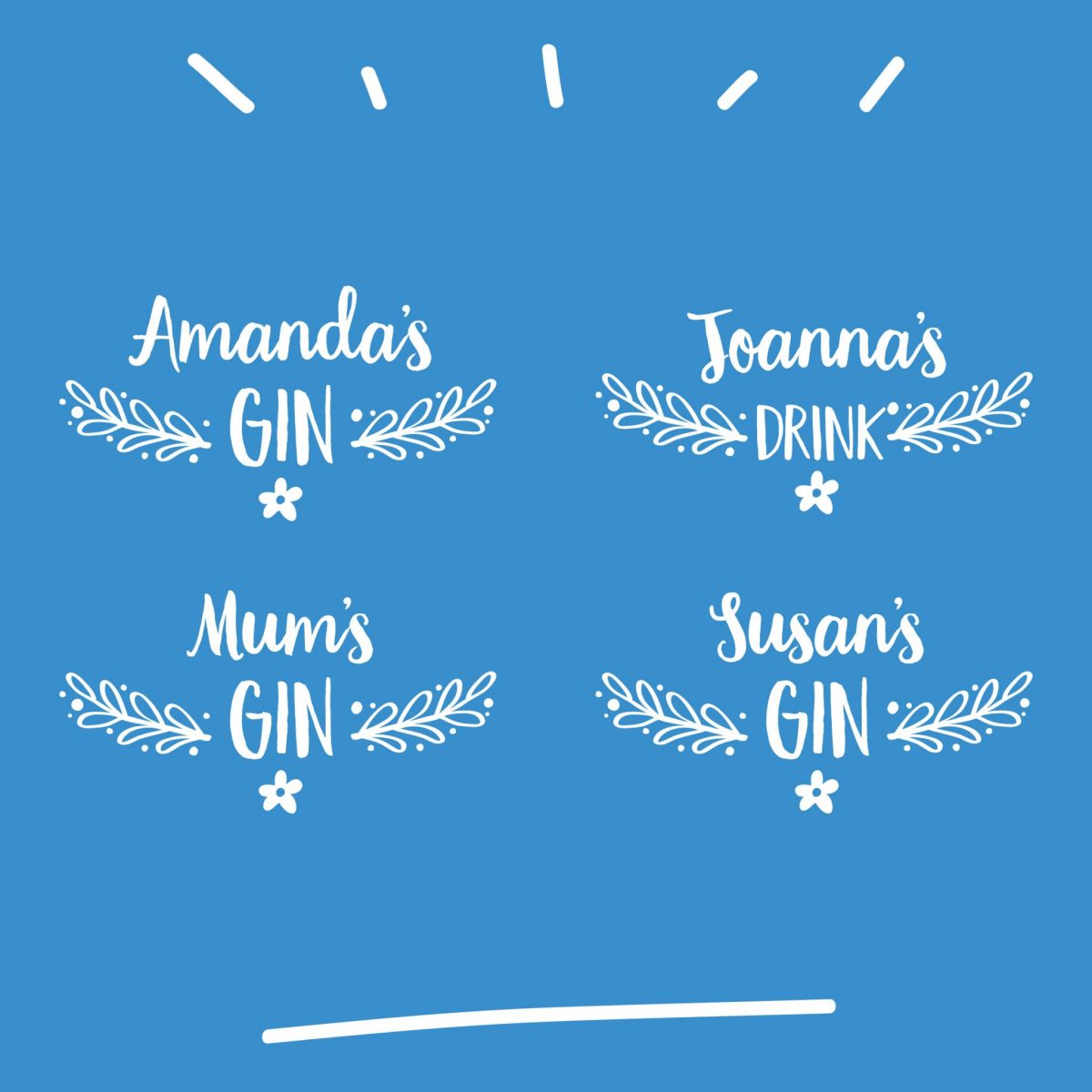 Personalised Floral Gin Tumbler Glass - Image 2