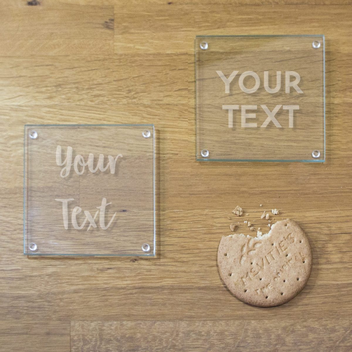 Custom Text Glass Coaster