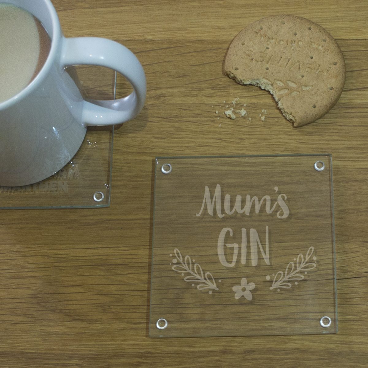 Floral Gin Glass Coaster