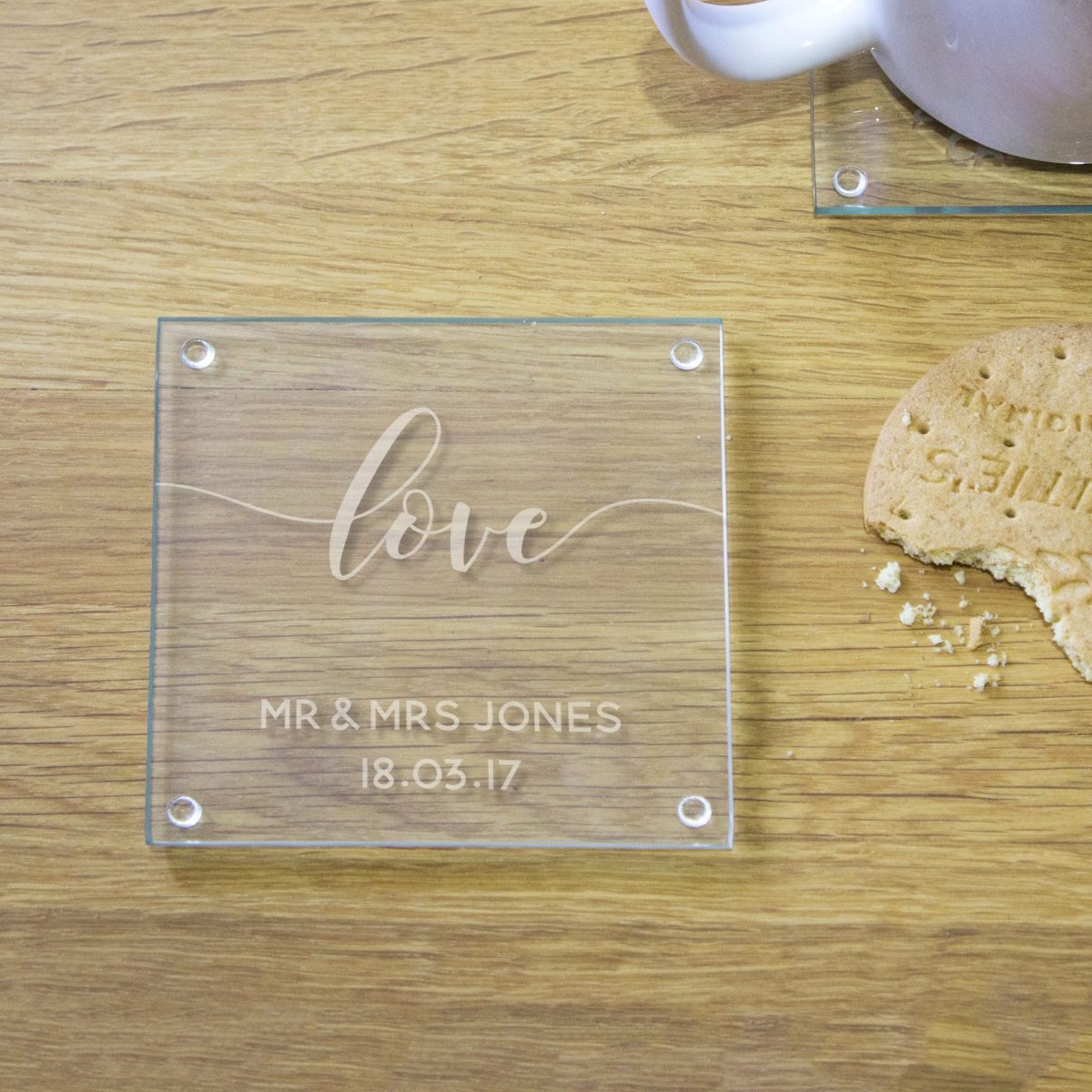 Personalised Love Glass Coaster