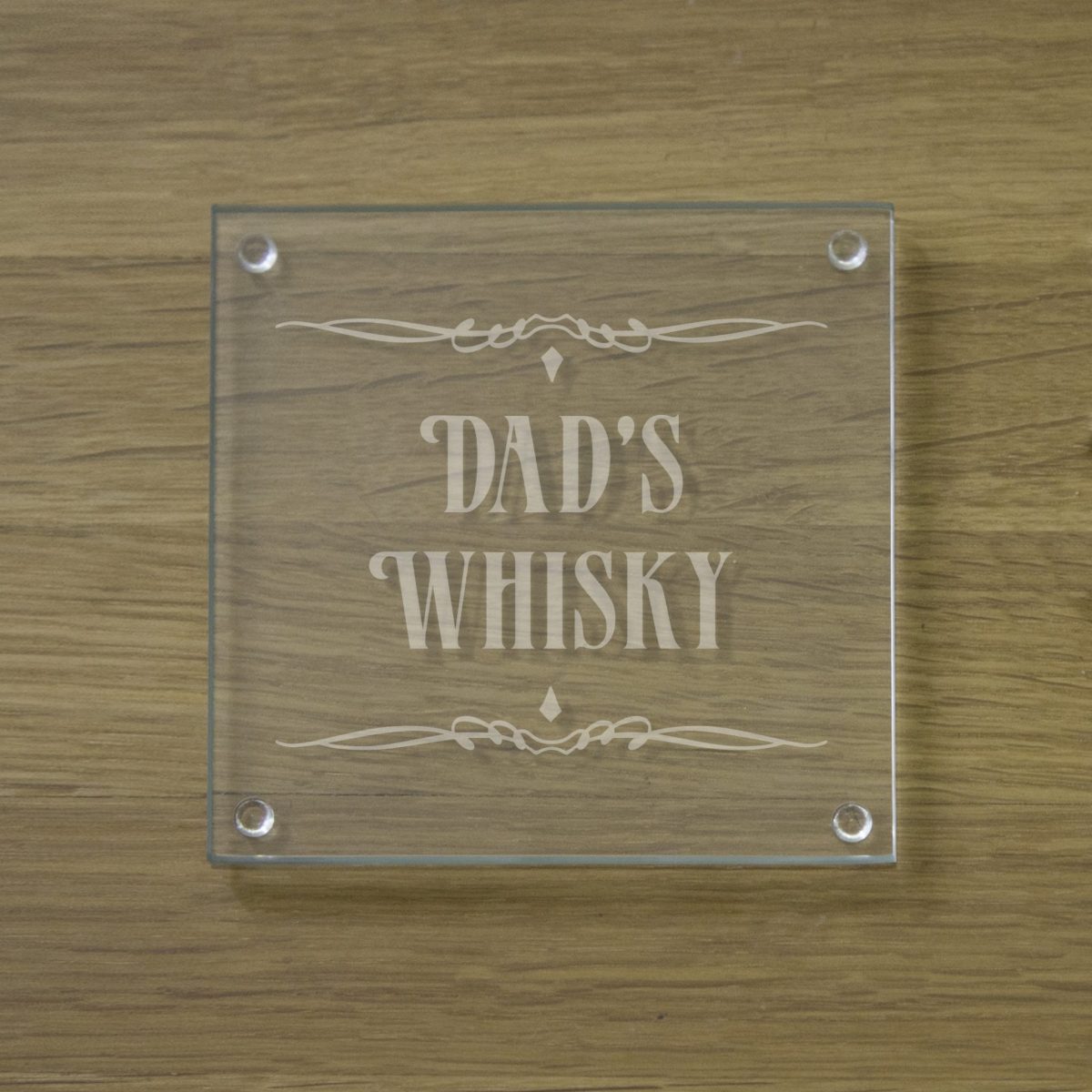 Engraved Whisky Glass Coaster