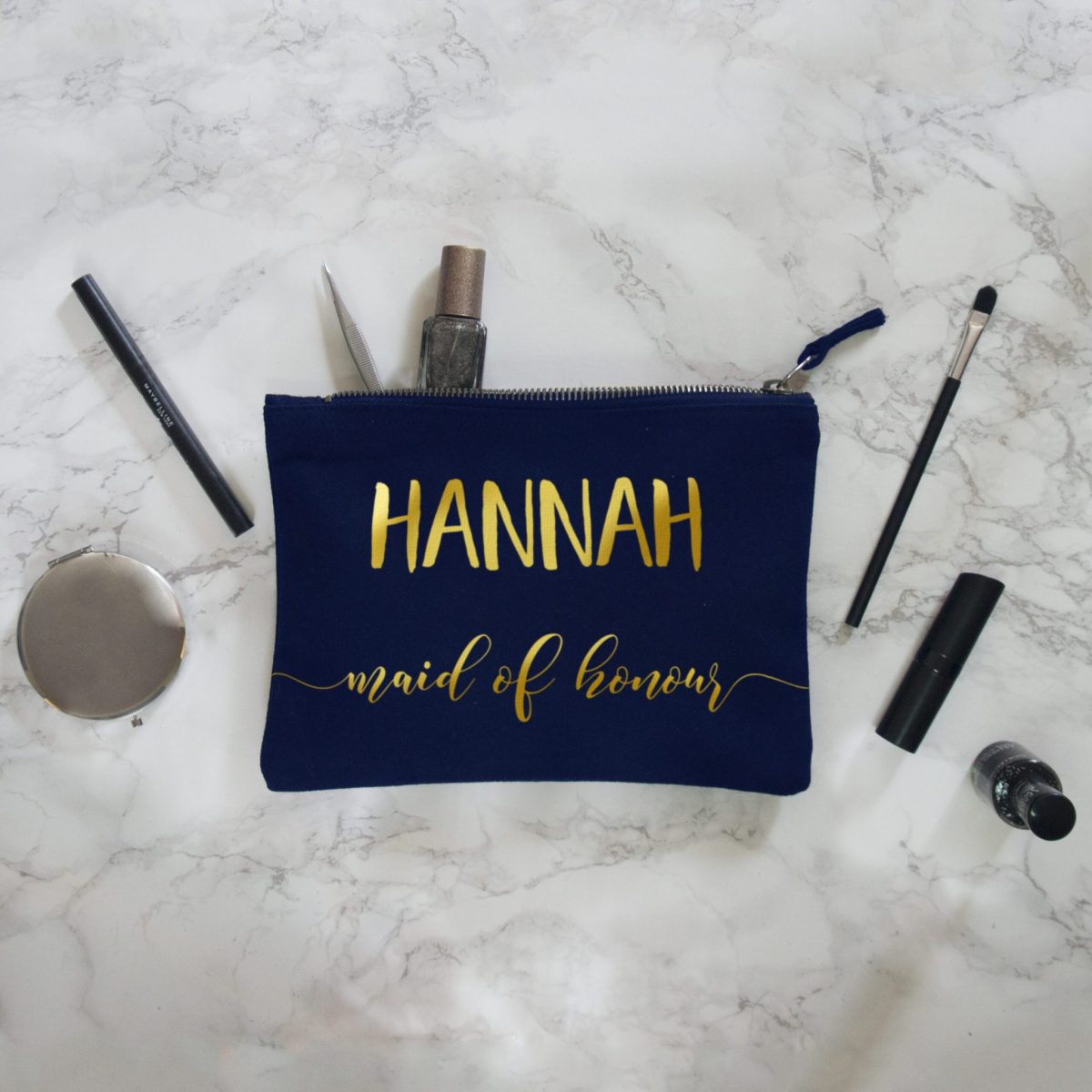 Personalised Wedding Favour Makeup bag - Image 3