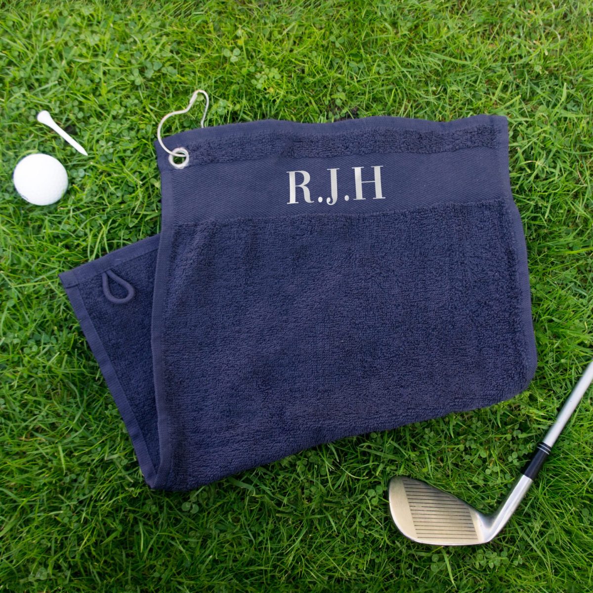 Personalised golf towel with initials