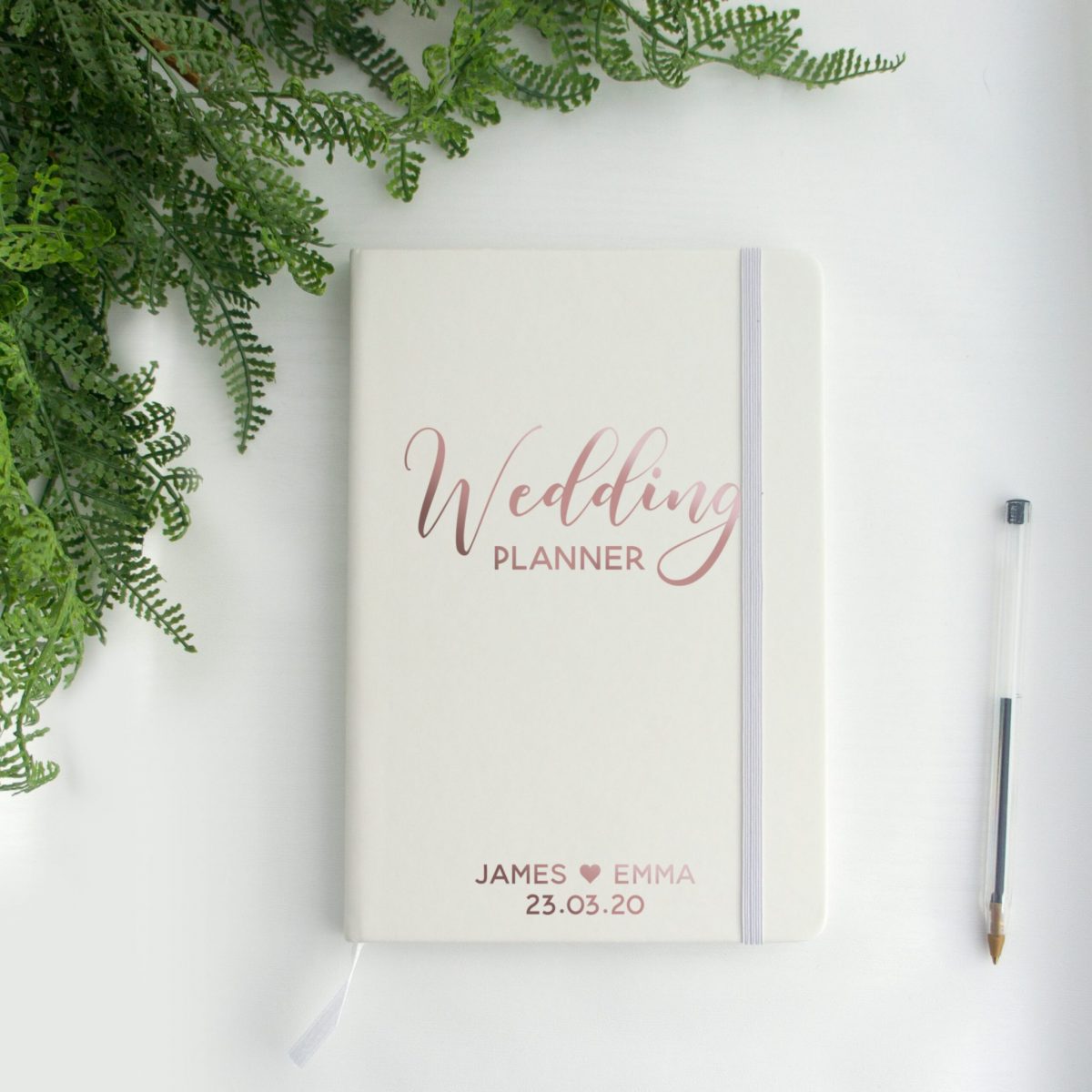 Personalised Wedding Planner A5 white
