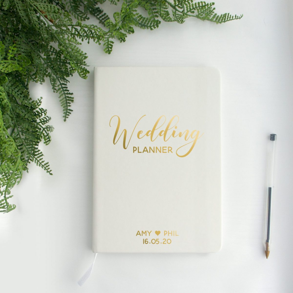 Personalised Wedding Planner A5 white - Image 3