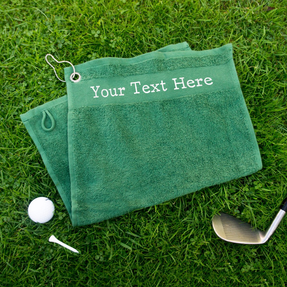 Custom text golf towel