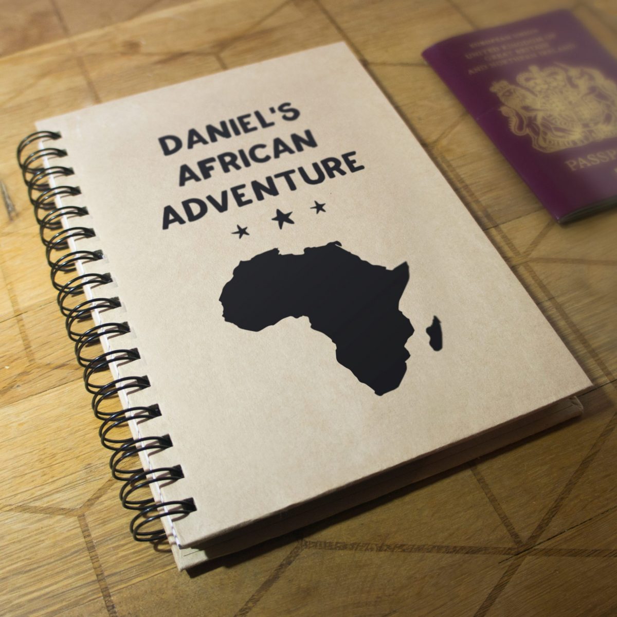 Personalised A5 Wire Travel Journal with Map - Image 2