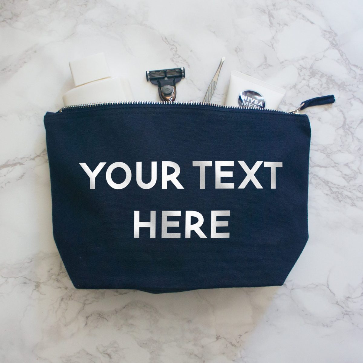 Custom Text Wash Bag