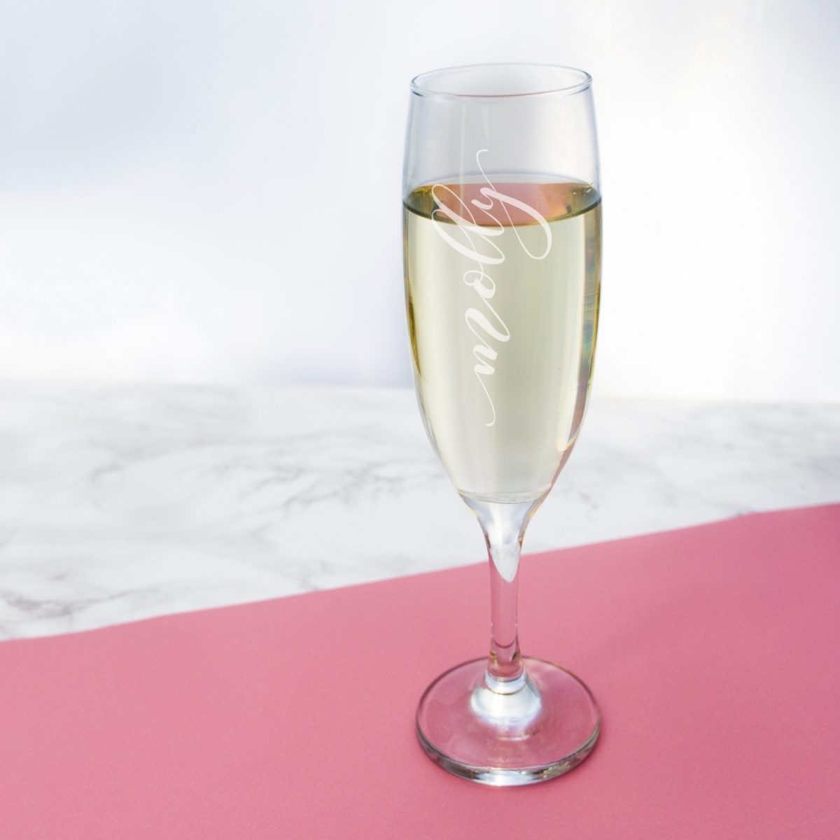 Personalised Prosecco Glass with Script Name