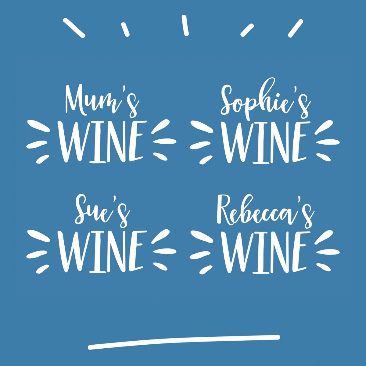 Personalised Wine Glass with Name Design - Image 3