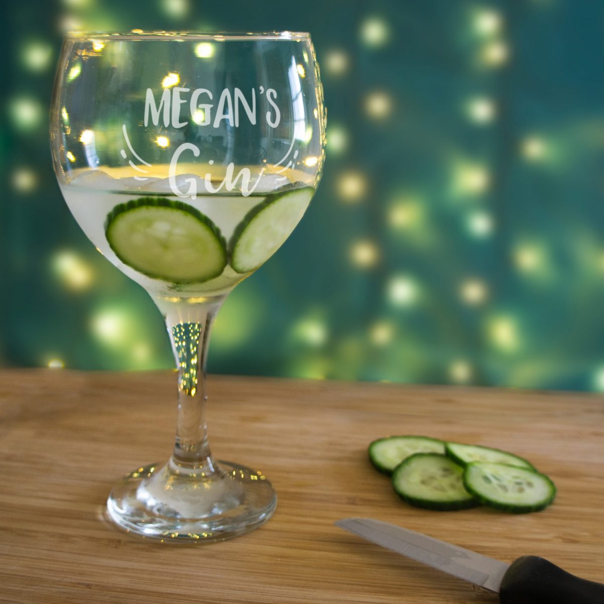 Personalised Gin Copa Balloon Glass with Name
