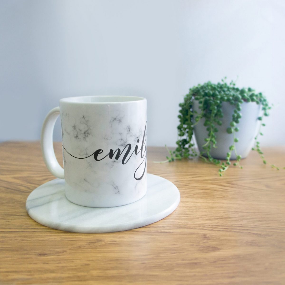 Personalised Marble Mug with Script Name