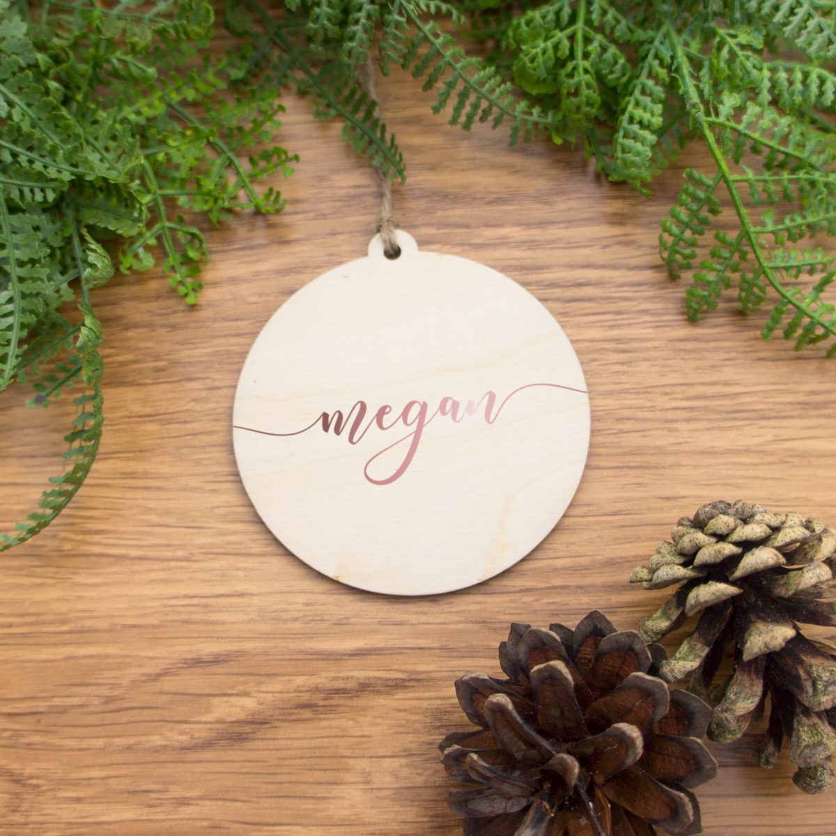 Christmas Bauble Decoration with Script Name