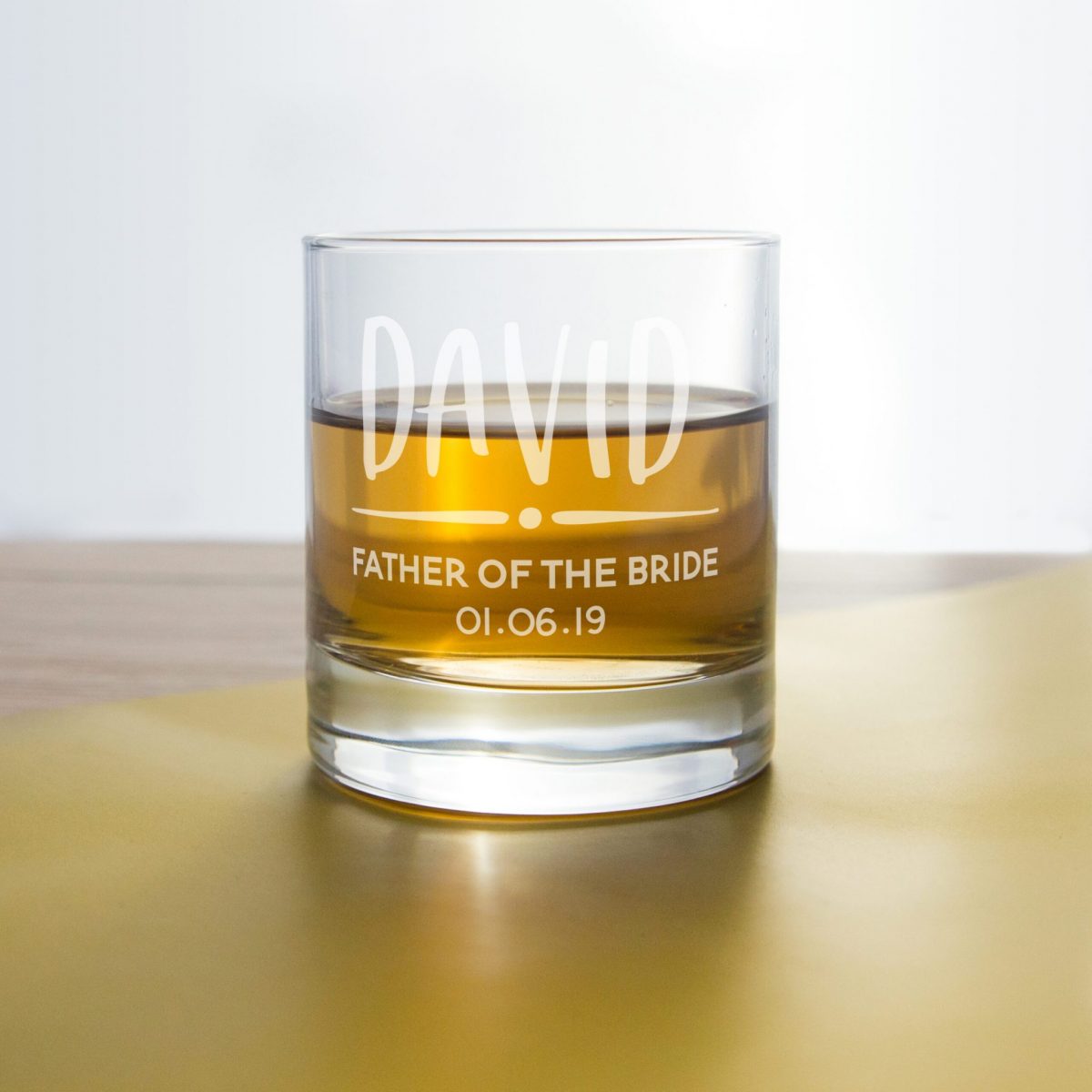 Custom Whiskey Glass for Wedding Favours