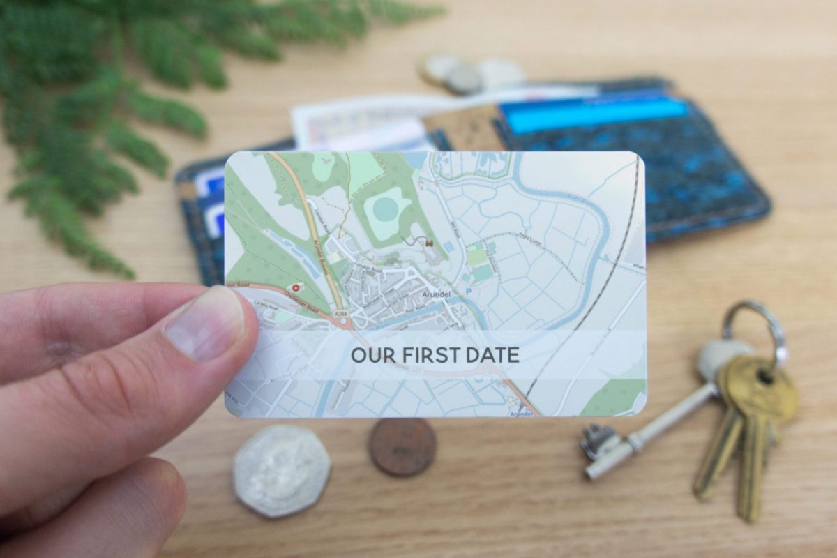 Map Wallet Card with Caption