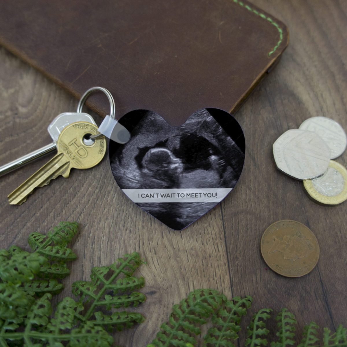 First Father's Day Baby Scan Keyring