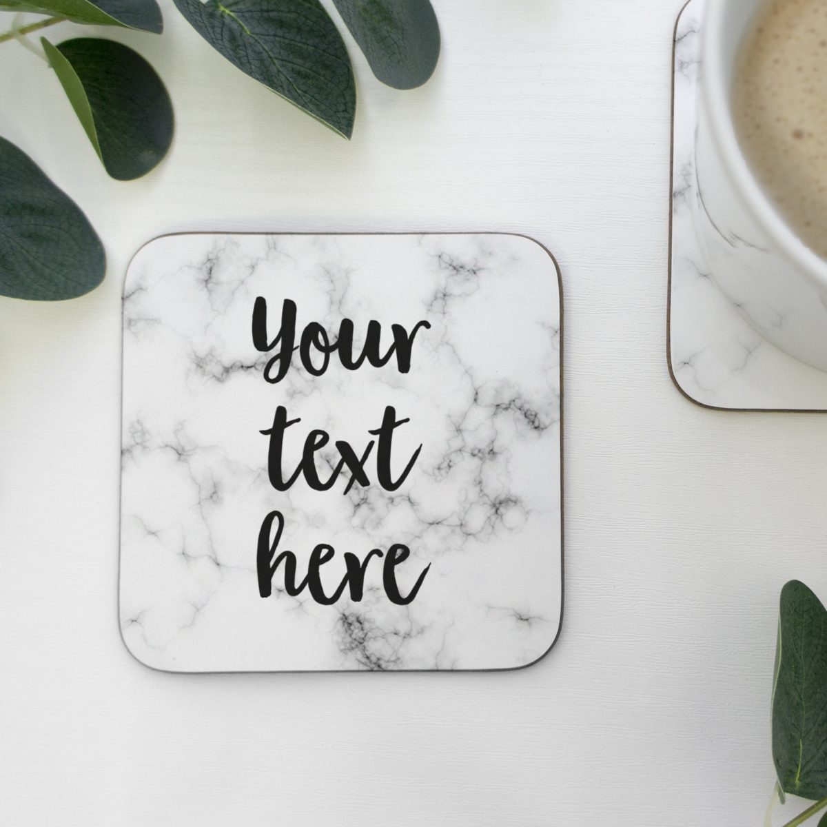 Custom Text Marble Coaster