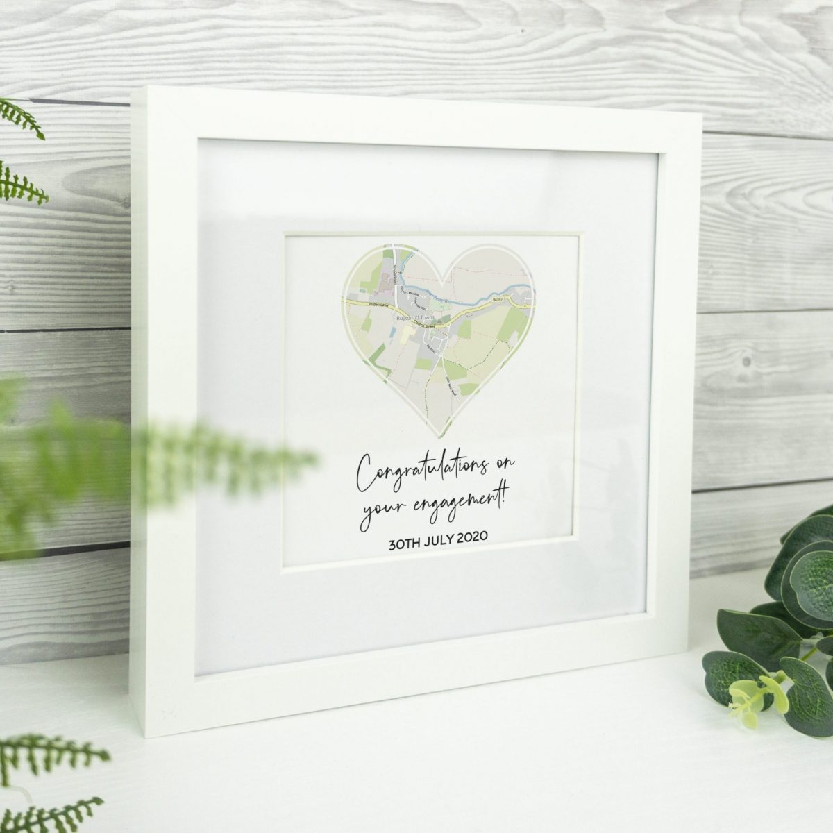 Red Heart Valentine's Day Map Card - Image 2