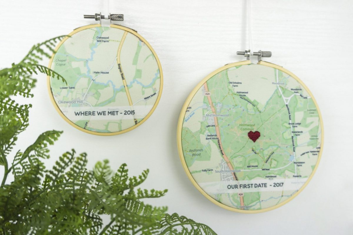 Colour Map Embroidery hoop
