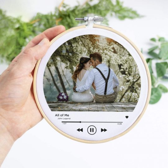 First Dance Photo Embroidery hoop