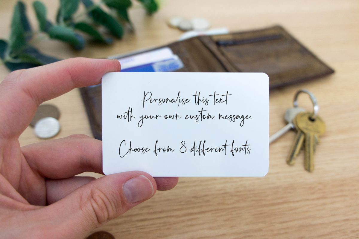 Custom Text Wallet Card - Image 3