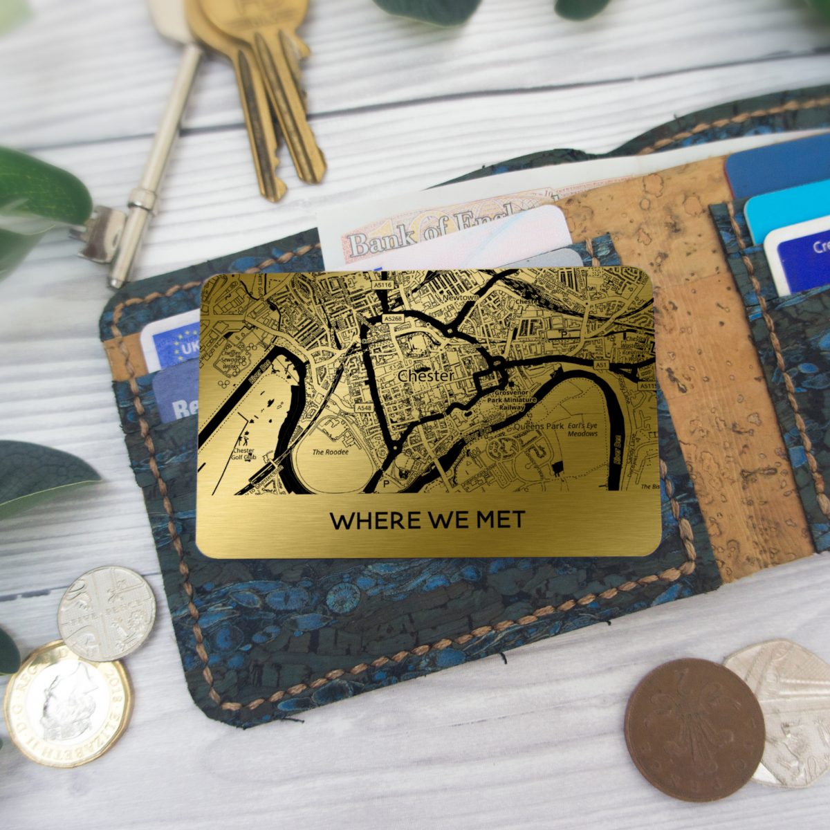 Black & White Map Wallet Card - Image 3