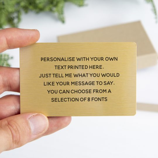 Custom Text Wallet Card